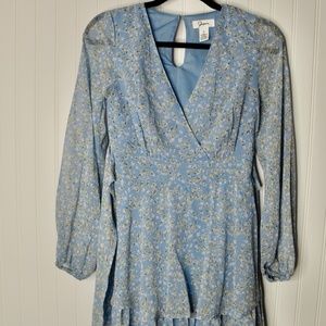 Baby Blue Flowy Spring Dress